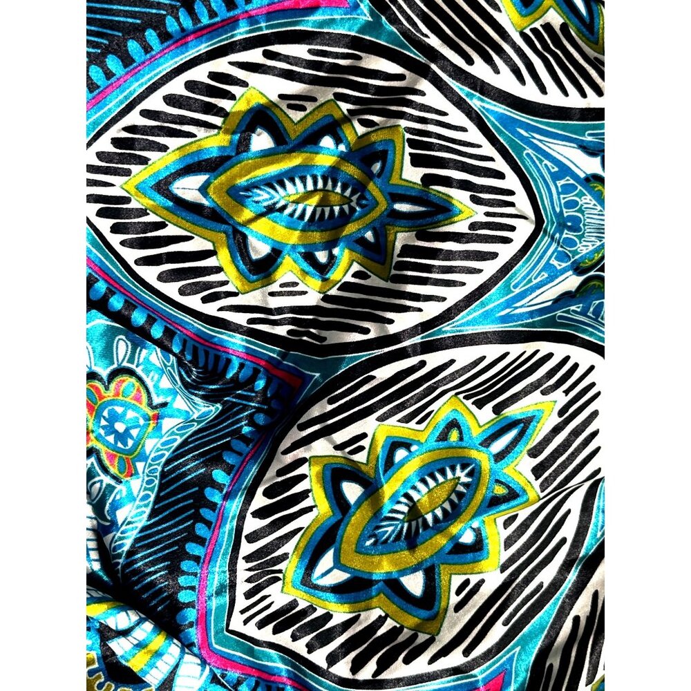 Signature by Sangria Size Small Black Blue Halter Dress Handkerchief Hem Bohemia - Picture 11 of 14